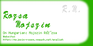 rozsa mojszin business card